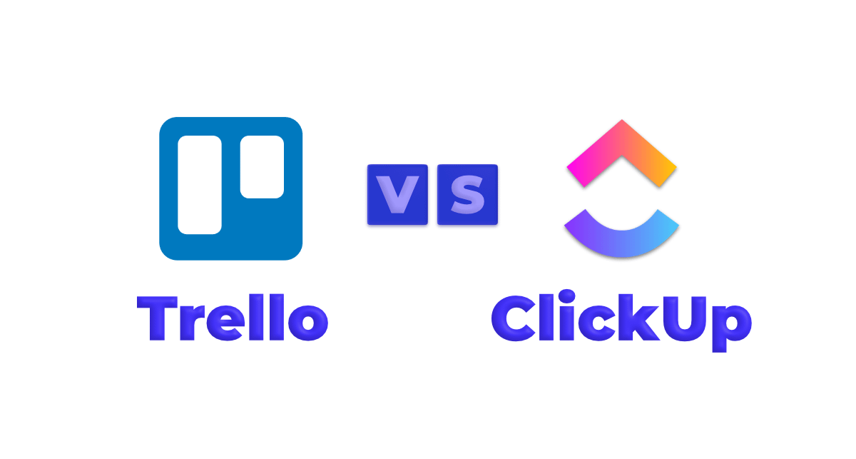 trello and clickup logos