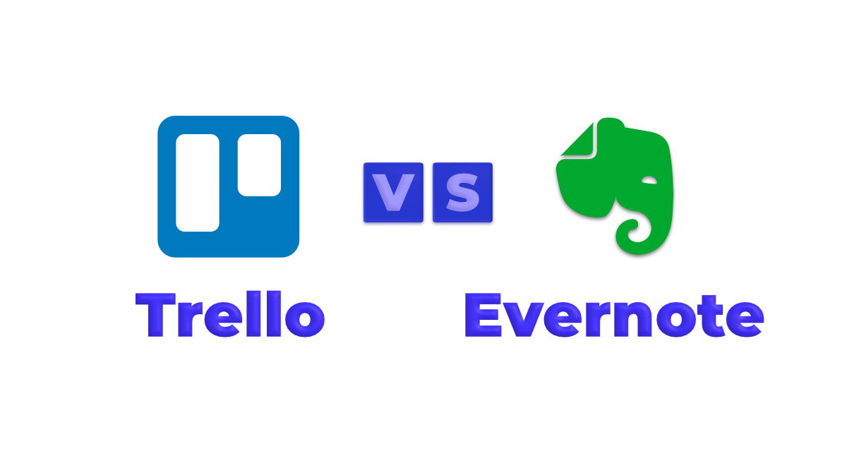 trello vs evernote logos