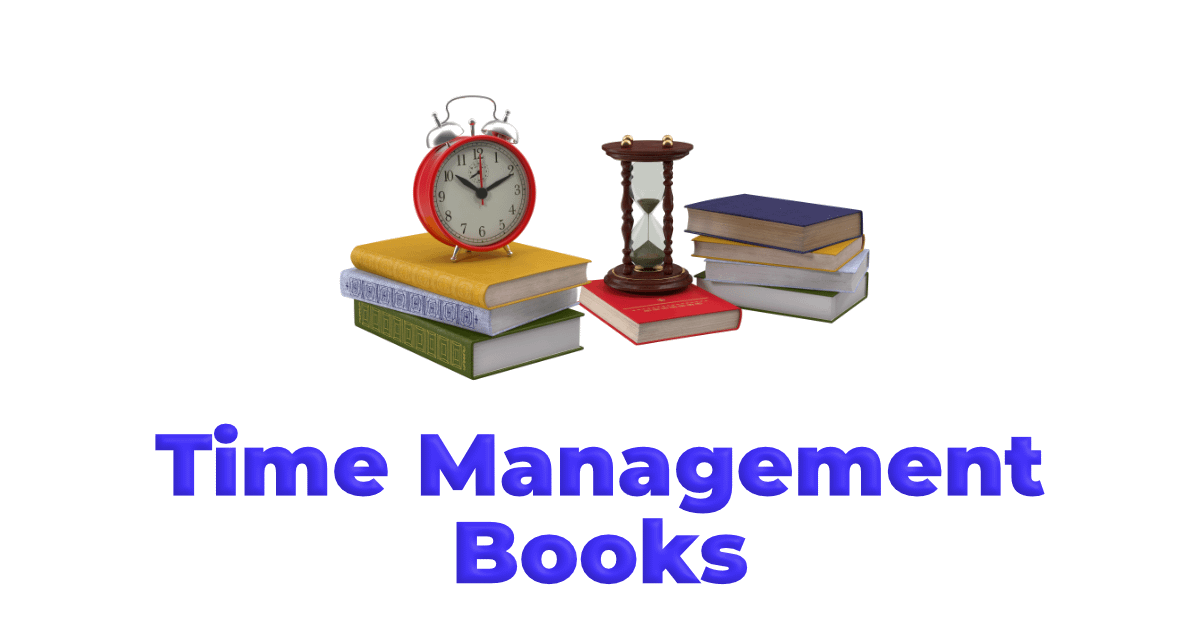 time management books with clock