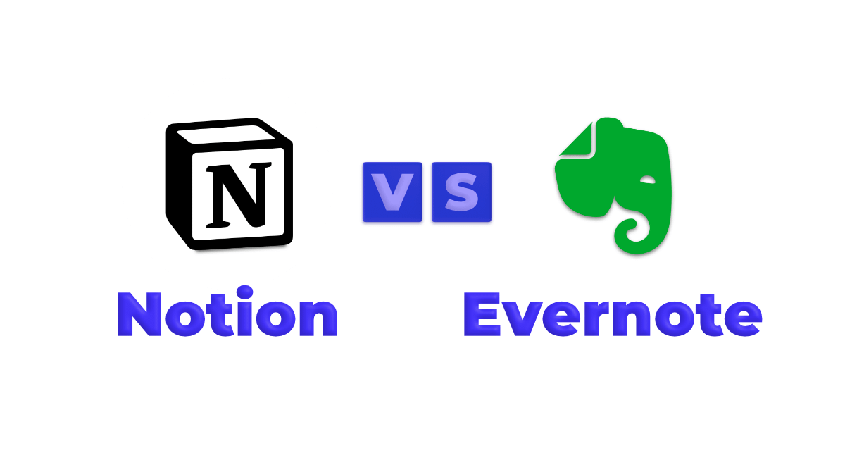 notion and evernote logos